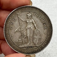 Station Foreign Silver Dollar British Station Foreign Silver Dollar Genuine Station Stick Foreign Ba