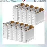 Plus File Box Economy, 10 Files, A4 Landscape, 100mm Spine, Dark Gray, 553-989 A3-E ,5 books ,Blue ,