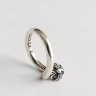Chrome Hearts Ring Outlet克羅心銀色十字花釘戒指