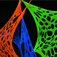 Hole Fluorescent Spider Web Halloween Ghost Festival Spider Web Halloween Spider Web Fluorescent Col
