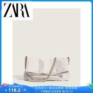 Zara bag women's 2023 new envelope diamond grid homeless bag high-end horizontal square bag chain on