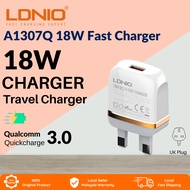 LDNIO A1307Q 18W Travel Charger QC 3.0 USB Adapter