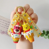 GANTUNGAN Lotso WInnie Monster Inc Ice Cream Keychain Bag Keychain