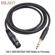 14 Inch Balanced Mic Patch Cable Female XLR to TRS Stereo 6 35mm for Microphones