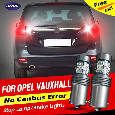 2pcs Car LED Brake Stop Tail Lights Blubs Red Canbus Error Free For Opel/Vauxhall Astra H/J/K MK5/6/