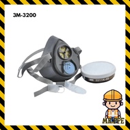 3M 3200 REUSABLE SINGLE CARTRIDGE RESPIRATOR FACE MASK C/W 3311K-55 FILTER