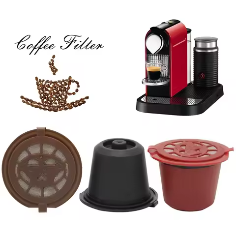 Refillable Reusable Coffee Capsule Filters for Nespresso Machine Espresso Accessories