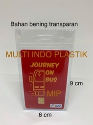 Sampul etoll bening/uk 6x9 cm/bahan 0.15/cover kartu id card/plastik