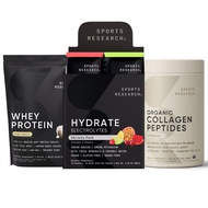 Sports Research Organic Collagen Peptides (Unflavored - 30 Servings), Hydrate Electrolytes Powder Pa