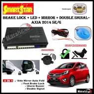 Perodua Axia 2014 SE/G Smartstar 4 IN 1 Car Foot Brake Lock + Alarm Buzzer + Mirror Fold + Double Si