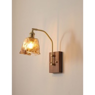 Wall Lamp Nordic Antique Bronze Retro Study Living Room Bedroom Bedside Dining Room Hallway Wall Lam