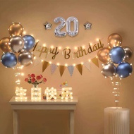 20th Birthday Decoration Decoration Scene Boys Girls Adult Gifts Happy 20th Birthday Balloons Ceremo