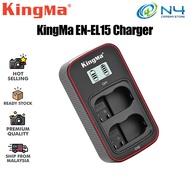 KingMa EN-EL15 Battery and LCD Dual Charger Kit for Nikon D500 D600 D610 D750 D800 D7000 D7100 D7200