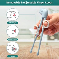 Kids Training Chopsticks, ChaLeeMOO Reusable Dinosaur Trainer Chopsticks Helper Set, Cute T-Rex Kids