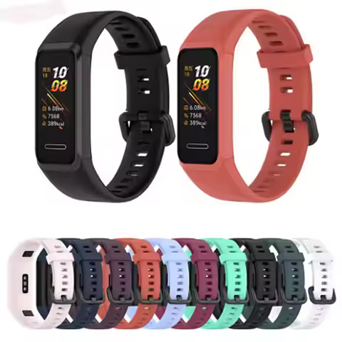 Silicone Watchband For Huawei Band 4 Fashion Sports Adjustable Bracelet Wristband Smart Watch Quick 