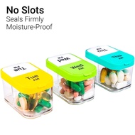Extra Large Weekly Pill Organizer , Vitamin Holder with 7 Detachable AM PM Compartments - Portable M