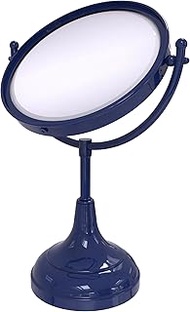 Allied Brass DM-2/2X-MBL 8 Inch Vanity Top Make-Up Mirror 2X Magnification, Mediterranean Blue
