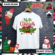 🔥100% PREMIUM COTTON🔥 MERRY CHRISTMAS Cotton Tshirt T Shirt Tee Streetwear Men Women Unisex Baju Lel