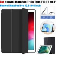 For Huawei MatePad T 10s T10s T10 T5 10.1 inch Fashion Three Fold Soft Silicone Tablet Case Huawei M