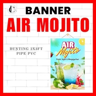 Banner Bunting Air Mojito Fresh 2x3kaki Paip Pvc + Tali