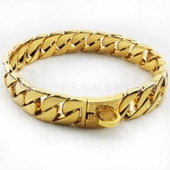 25mm Stainless Steel Pet Supplies Dog Collar Bulldog French Bulldog Collar Doberman Cuban Chain Dog 