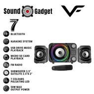 Bluetooth Karaoke Speaker with USB Power & LED Lights - ECCO 7 BTU