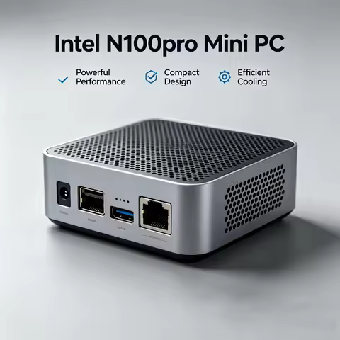Intel N100 Pro Mini PC Windows 11 Pro 4K UHD Dual WiFi Gigabit Ethernet Small Desktop Computer for O