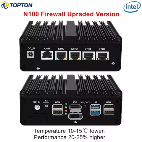 2025 pfSense Firewall Soft Router N150 N5105 N4000 4xIntel i226 2.5G LAN 2xDDR4 NVMe Fanless Mini PC