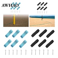 [AWHAO] 6x Beach Volleyball Lines Boundary Field with 6 Anchors Practice Supplies 8 M Long Badminton