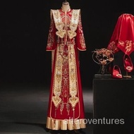 YQRent Xiuhe Dress Bride2023New Chinese Style Elegant Ming Wedding Dress a Chaplet and Official Robes Hanfu Wedding Clot