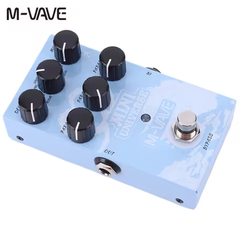 M-VAVE Digital Reverb Pedal - Mini Universe, 9 Analog Reverb Effects, Metal Pedal for Electric Guita