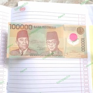 Uang 100000 Soekarno-Hatta Polimer 1999 UNC