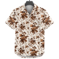 KEMEJA GOKS S-5XL Men's and Women's Oversized Printed Shirt 924 ALAMANDA FLOWERS