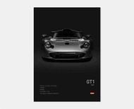 Pop Black And White German Luxury Sports Car Poster Wall Art 911 GT3 RS Turbo Canvas Print Garage Li