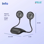 2026 Opolar 9000mAh Rechargeable Battery Portable Neck Fan Sports Necklace Fan with 6 Speeds 48 Hrs