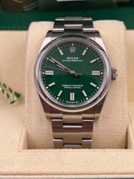 睇下  '🔥優惠價✅ Full set全新全套有卡有盒✅  ROLEX勞力士Oyster Perpetual Green 綠色面 126000-0005   蠔式恆動 ✅12600✅全新全套✅有官方保