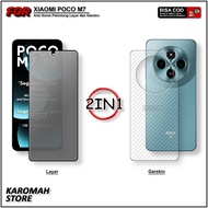 LAYAR 2IN1 Tempered Glass Anti Spy Xiaomi Poco M7 M7 Pro Privacy Screen Protector Package
