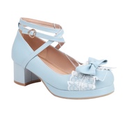 《326》Giày Cao Gót Trẻ Em Giày Lolita Ngọt Ngào Thiếu Nữ Lolita Giày Công Chúa Kiểu Tây Cho Bé Gái Vớ