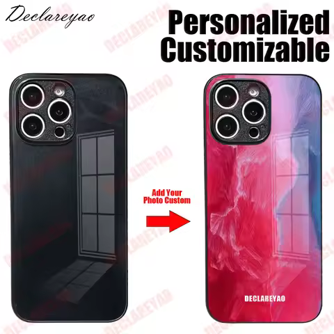 Personalized DIY Customized Name Photo Custom Glass Case For VIVO iQOO 11 11S Z7 Z7X S1 Pro 855 Raci