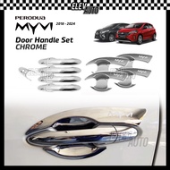 Perodua Myvi G3 Facelift 2018 - 2021 CHROME Door Handle Door Bowl Cover Accessories Gear Up GearUp 2