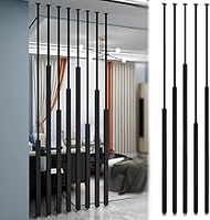 YVYKFZD Wall Partition Slats Room Divider, Metal Frame Separator Fence, Floor to Ceiling Separation