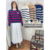 Striped Daisy Knit Cardigan