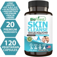 Biofinest Acne Skin Cleanse Supplement - Niacin Biotin Vitamin - Scar Pimple Blackhead Breakout Cont