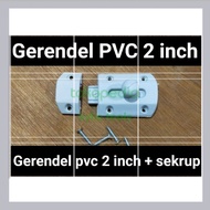 Grendel Plastik PVC Kunci Kamar Mandi Slot Pintu Plastik