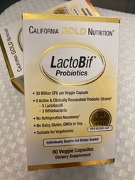 California Gold Nutrition, LactoBif 益生菌，300 億菌，60 粒素食膠囊