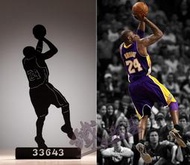 NBA超級球星剪影擺飾 - Kobe Bryant 老大 黑曼巴 小飛俠 柯比布萊恩 生日禮物 公仔 擺飾