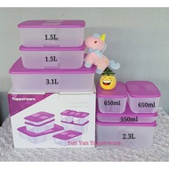 🔥Loose Item🔥Tupperware FreezerMate Essential - 650ml/1.4L/1.5L/550ml/2.3L/3.1L - Purple / Dark Purpl