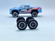 Z303 Hot Wheels Rubber Wheels Tayar Getah RR8 Dot Black Offroad 4x4 Axle Long