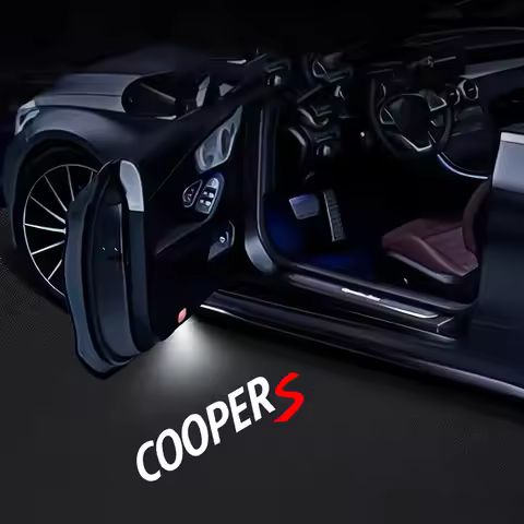 2PCS Wireless Car Door Led Welcome Night Light Wireless Projection Laser Lamp for MINI CooperS R55 R