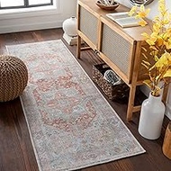 Artistic Weavers Arias Printed Vintage Machine Washable Runner Area Rug,2'7" x 7'3",Dark Brown
